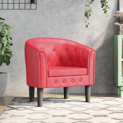 Vidaxl Fauteuil Cabriolet Rouge Similicuir