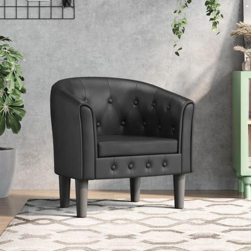 Vidaxl Fauteuil Cabriolet Noir Similicuir