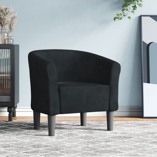 Vidaxl Chaise Cabriolet Noir Velours