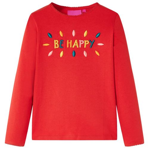 T-Shirt Enfants À Manches Longues Design Mots 3d Rouge 140