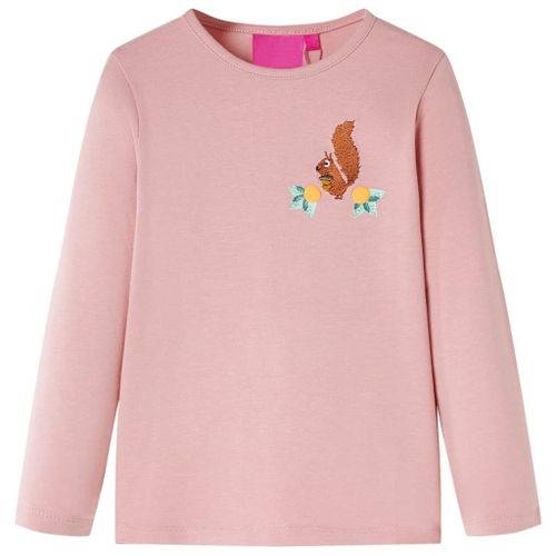 T-Shirt Enfants À Manches Longues Design Écureuil Rose Clair 128