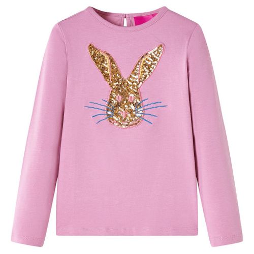 T-Shirt Enfants À Manches Longues Imprimé Lapin Rose Brûlé 116