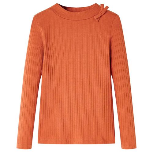 T-Shirt Enfants À Manches Longues Orange Brûlé 92