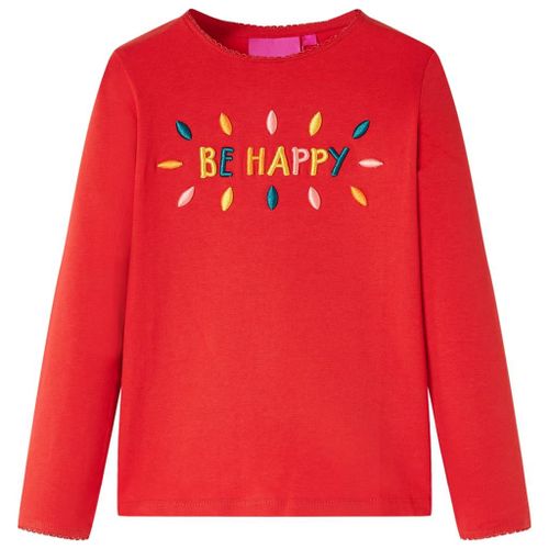 T-Shirt Enfants À Manches Longues Design Mots 3d Rouge 128