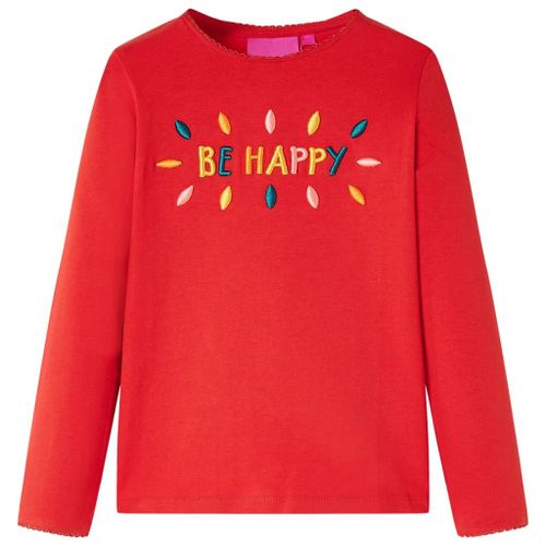 T-Shirt Enfants À Manches Longues Design Mots 3d Rouge 92