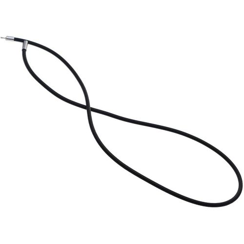 Femmes Hommes Collier En Caoutchouc De Silicone Chaîne De Cordon En Caoutchouc Chaîne Pour Hommes, Noir, 60cm