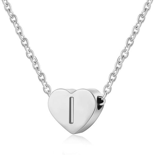 Collier Femme Coeur Argent Avec Lettre Pendentif Collier Prénom Initiale Femme Et Fille Anniversaire Cadeau Exquis Et Mignon