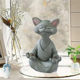 Petite statue de chat en résine pour la décoration intérieure