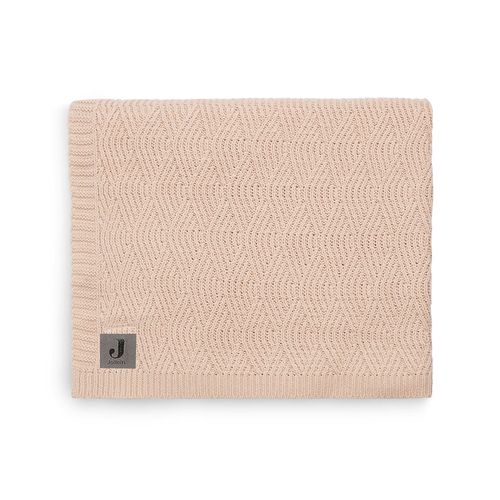 Couverture Berceau 75x100cm River Knit Pale Pink - Jollein
