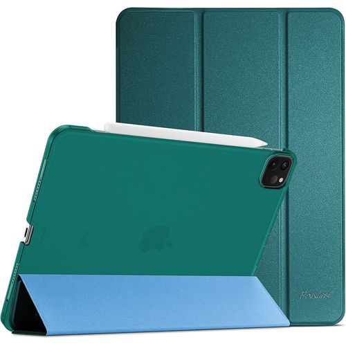 Procase Coque Pour Ipad Air 13 Pouces (M3) 2025/(M2) 2024, Ipad Pro 12.9 Pouces 6ème 2022/5ème 2021/4ème 2020/3ème 2018 Génération, Nouvel Étui Amélioré, Housse De Protection Anti-Chute- Bleu Canard