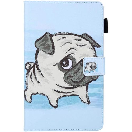 Portefeuille Noir Coque Compatible Avec Samsung Tab A 8.0 2019 T290/T295 Enfant Animaux Chien Torturé Motif Pour Garçon Pu Cuir Et Silicone Interne Bumper Antichoc Housse De Protection Etui