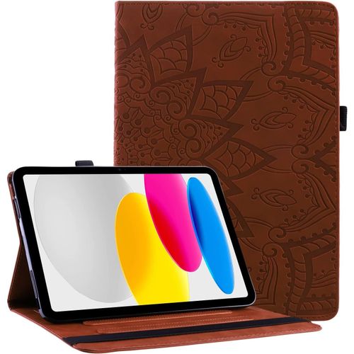 Coque Pour Ipad 11ème Génération 11 Pouces 2025 (A16), Ipad 10ème Génération 10.9 Pouces 2022 Pu Cuir Cover Tablette Housse De Protection Porte-Crayons Portefeuille Tablet Étui Marron
