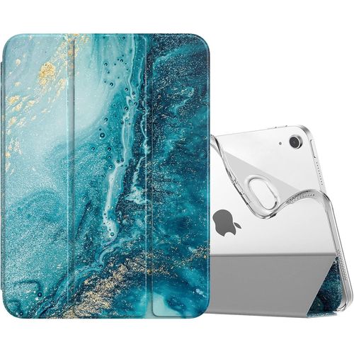 Coque Pour Ipad A16 11ème Génération 11 Pouces 2025, Ipad 10ème Génération 2022 10,9 Pouces, Mince Étui Tri-Fold En Tpu Souple Translucide Avec Réveil/Sommeil Auto, Dorure