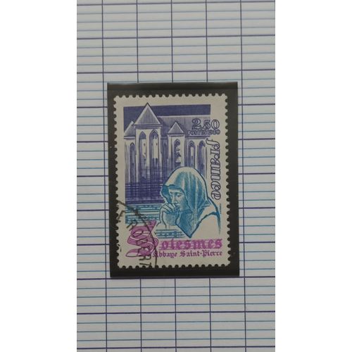 L243 -- Timbre Oblitéré France N ° 2112 -- Année 1980 -- " Série Touristique, Abbaye De Solesmes ".