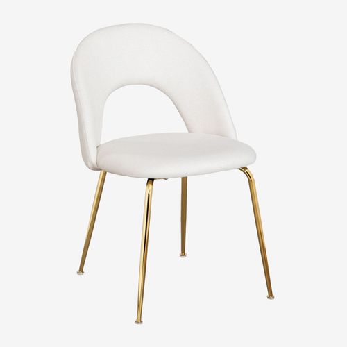 Pack De 2 Chaises De Salle À Manger Recouvertes De Tissu Glorys Deluxe Doré