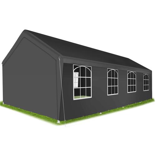 Pavillon Mammut 8x4m Avec Système D'emboîtage, Solide Et Étanche - Gris