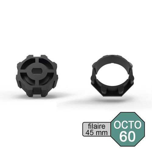 Kit adaptateur pour moteur de volet roulant filaire Ø 45 mm dans tube OCTO Ø 60 mm