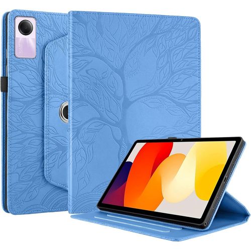 Coque Pour Xiaomi Redmi Pad Se 11 Pouces 2023 Étui Support Rotatif À 360 Degrés Pu Cuir Housse De Protection Avec Porte-Pencil Pour Redmi Pad Se 2023 Coque Bleu