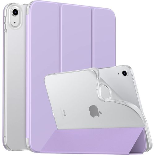 Coque Pour Ipad (A16) 11e Gén 11"" 2025, Ipad 10e Gén 10,9"" 2022, Étui Avec Coque Arrière En Tpu Souple À Rabat Avec Support Semi-Transparent Protecteur Réveil/Sommeil Auto, Taro Violet