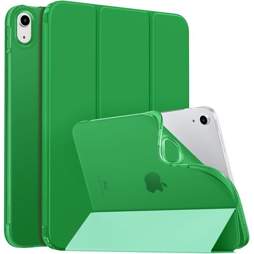Coque Pour Ipad (A16) 11e Génération 11pouces 2025, Ipad 10e Gén 10,9"" 2022, Étui Avec Coque Arrière Tpu Souple À Rabat, Support Semi-Transparent, Réveil/Sommeil Auto, Vert Forêt