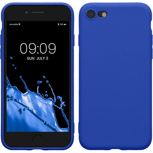 Housse Compatible Avec Apple Iphone Se (2022) / Iphone Se (2020) / Iphone 8 / Iphone 7 Coque - Housse De Téléphone En Tpu Avec Protection Appareil Photo - Bleu Baltique