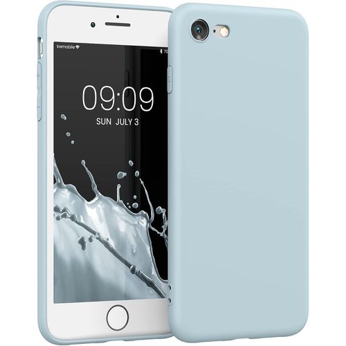 Housse Compatible Avec Apple Iphone Se (2022) / Iphone Se (2020) / Iphone 8 / Iphone 7 Coque - Housse De Téléphone En Tpu Avec Protection Appareil Photo - Bleu Pastel