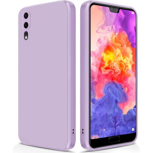 Coque Pour Huawei P20 Case En Silicone, Etui De Protection Antichoc Etui Housse Silicone Ultra-Mince Avec Couche Intérieure En Fibre Et Protection Pour Caméra, Violet