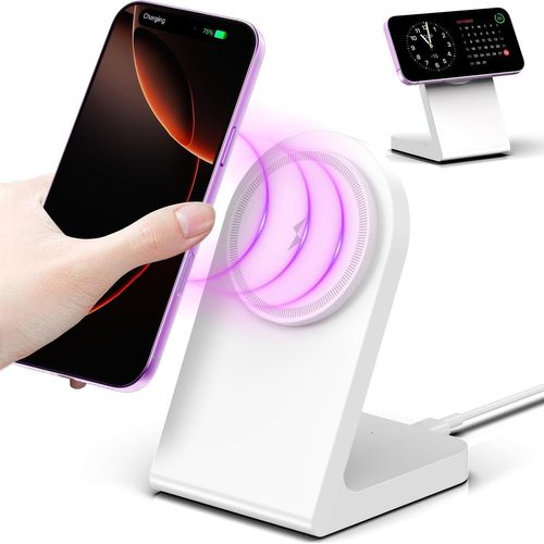 Chargeur Sans Fil, Station De Charge Magnétique Sans Fil, Station De Charge Rapide Mag-Safe Compatible Avec Iphone 16 15 14 13 12 Series, Airpods Pro 2, Airpods 3