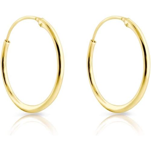 Boucles D'oreilles Femme Or - Bijoux Femme Or - Creoles Or Femme - Boucle D'oreille Or - Creole Plaqué Or - Boucle D'oreille Homme Or - Créoles - Épaisseur 1.5 Mm - Diamètre 8 À 80 Mm