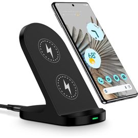 Chargeur Induction Samsung Chargeur Sans Fil Pour Samsung Galaxy S25 Ultra/S24 Fe/S23/S22/S21/Z Flip 6, 15w Station De Charge Rapide Wireless Charger Pour Google Pixel 9/9 Pro/8/7,Iphone 16/15/14/13