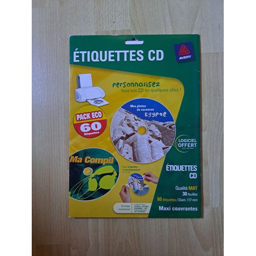 Pochette d'étiquettes CD de marque Avery