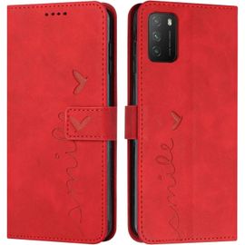 Coque Pour Xiaomi Poco M3 / Note 9 4g / Redmi 9 Power, Étui Housse En Cuir Pu Magnetique [Pochette De Portefeuille], Etui De Protection Pour Xiaomi Poco M3 / Note 9 4g / Redmi 9 Power (#Rouge)