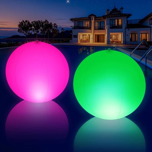 Reve Nouveau Lumière Piscine RGB LED Lampe Piscine Solaire, Lumière Piscine Hors Sol avec Télécommande, IP68 Étanche Lampe Flottante pour Jardin Baignoire Spa Aquarium Extérieur Décoration