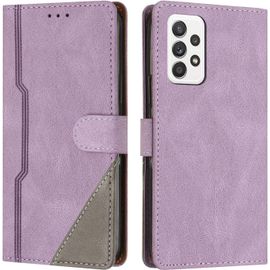 Coque Pour Samsung Galaxy A53 5g, Housse Etui Portefeuille Cuir Multifonction, Fermeture Magnétique À Clapet Anti-Choc [Fonction Support] Flip Case Compatible Avec Samsung Galaxy A53 5g(Pourpre)