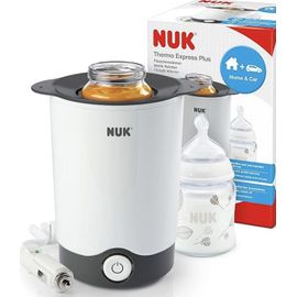 Nuk Thermo Express Plus Chauffebiberon Portableréchauffe En Douceur Les Liquidesetles Aliments Mous En90 Secondesarrêt Automatiquepanier Amovibleprise Européenne À2 Broches Et Adaptateur De Voyage 12v