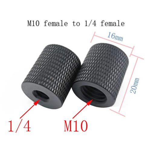 Adaptateur de montage à vis 1/4 à M4 M6 M8 M10 femelle à femelle pour trépied d'appareil photo,accessoires de photographie - Type 14 Mu to M10 Mu
