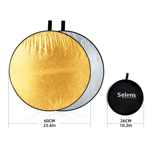 Selens-Réflecteur portable 5 en 1,60x90cm,réflecteur rond nar,accessoires de photographie,diffuseur,kits de studio photo - Type 60cm #B