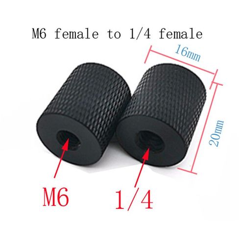 Adaptateur de montage à vis 1/4 à M4 M6 M8 M10 femelle à femelle pour trépied d'appareil photo,accessoires de photographie - Type 14 Mu to M6 Mu