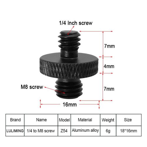 Vis de Conversion 1/4 mâle à mâle 1/4 3/8 M4 M5 M6 M8 M10 M12,trépied d'appareil photo,adaptateur à tête sphérique,accessoires de photographie SLR - Type Z54 1PC