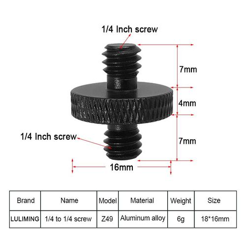 Vis de Conversion 1/4 mâle à mâle 1/4 3/8 M4 M5 M6 M8 M10 M12,trépied d'appareil photo,adaptateur à tête sphérique,accessoires de photographie SLR - Type Z49 1PC