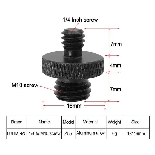 Vis de Conversion 1/4 mâle à mâle 1/4 3/8 M4 M5 M6 M8 M10 M12,trépied d'appareil photo,adaptateur à tête sphérique,accessoires de photographie SLR - Type Z55 1PC
