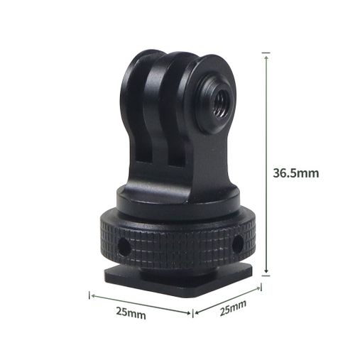 Support de chaussure froide à Double écrous simples,support à vis 3/8 1/4 5/8 pour caméra d'action GoPro DSLR,trépied Flash de Studio Photo - Type Cold shoe Tripod