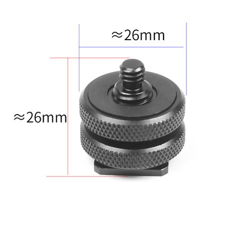 Support de chaussure froide à Double écrous simples,support à vis 3/8 1/4 5/8 pour caméra d'action GoPro DSLR,trépied Flash de Studio Photo - Type 3 8 to 1 4 Type B