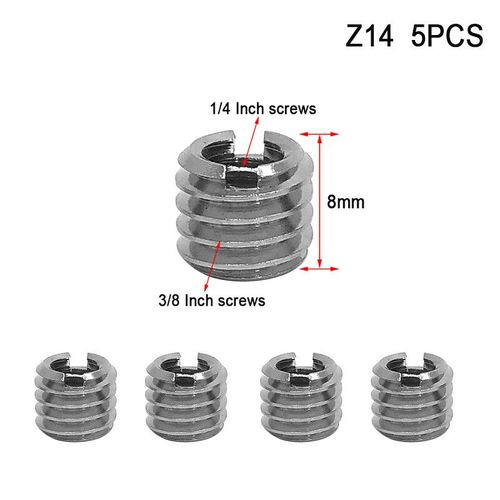 Vis de Conversion de caméra 1/4 M4 M5 M6 à 3/8-16,trépied monopode,accessoires de montage à rotule,écrou de Conversion 1/4 3/8 pour appareil photo DSLR - Type Z14 5PCS