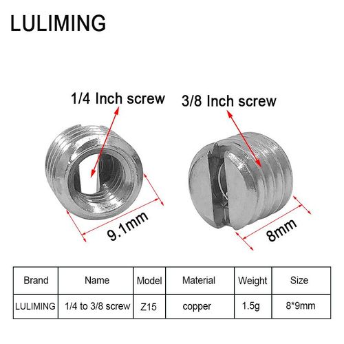 Vis de Conversion de caméra 1/4 M4 M5 M6 à 3/8-16,trépied monopode,accessoires de montage à rotule,écrou de Conversion 1/4 3/8 pour appareil photo DSLR - Type Z15 1PC