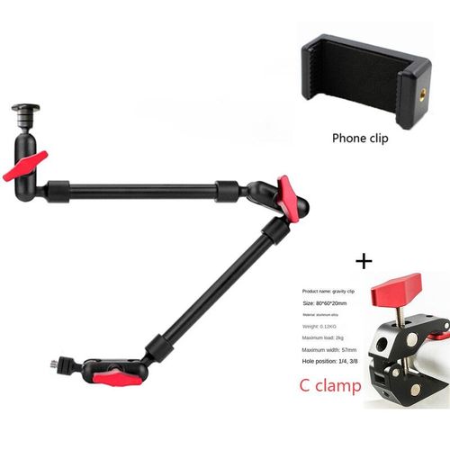 Bras magique de caméra avec Super réinitialisation,support d'invite pour smartphone,caméscope d'action,montage à pince,tablette,webcam,ensemble de kits de studio - Type CK001-2-DALI-SJJ