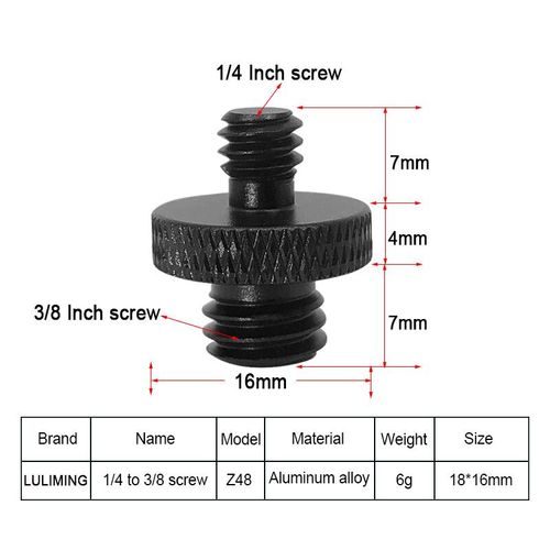 Vis de Conversion 1/4 mâle à mâle 1/4 3/8 M4 M5 M6 M8 M10 M12,trépied d'appareil photo,adaptateur à tête sphérique,accessoires de photographie SLR - Type Z48 1PC