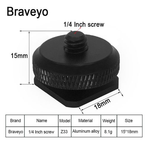 Vis à chaussure chaude ou froide pour appareil photo Dslr,1/4 3/8 pouces,vis de Base simple et Double couche,tête de trépied,accessoires de photographie,installation - Type Z33 1PC