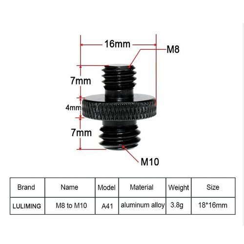 Vis de Conversion 1/4 mâle à mâle 1/4 3/8 M4 M5 M6 M8 M10 M12,trépied d'appareil photo,adaptateur à tête sphérique,accessoires de photographie SLR - Type A41 1PC