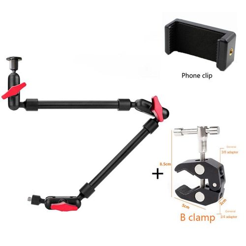 Bras magique de caméra avec Super réinitialisation,support d'invite pour smartphone,caméscope d'action,montage à pince,tablette,webcam,ensemble de kits de studio - Type CK001-2-YAZU-SJJ